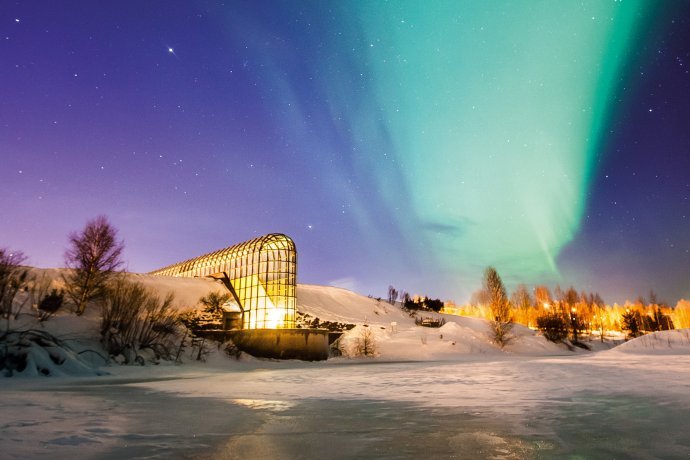 Revontulet Arktikumin yllä
